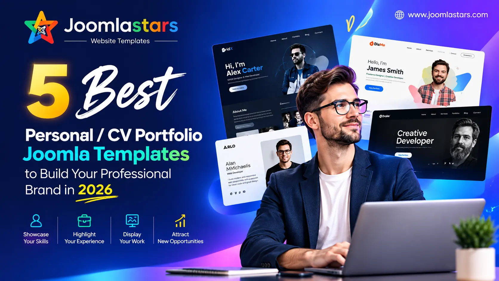Best Personal Portfolio / CV Joomla Templates in 2026 | JoomlaStars